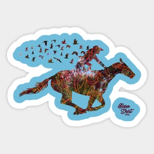 Barrel Horse Birds - Flying - Barn Shirt USA Sticker